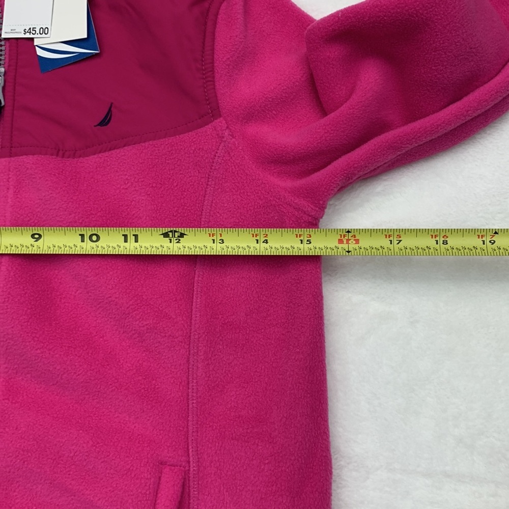 NAUTICA Big Girls Mock-Neck Polar Fleece Zip-Up Jacket Size M (8/10) - Picture 8 of 10